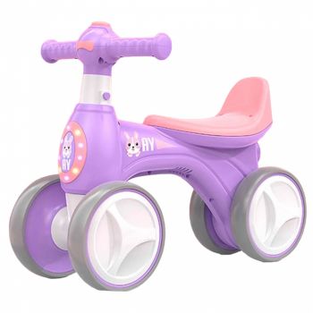 Bicicleta fara pedale pentru copii mici 1-3 ani, cu 4 roti, 211AY roz de firma originala