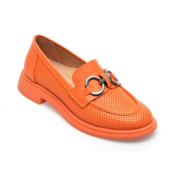 Pantofi GRYXX portocalii, 295519, din piele naturala