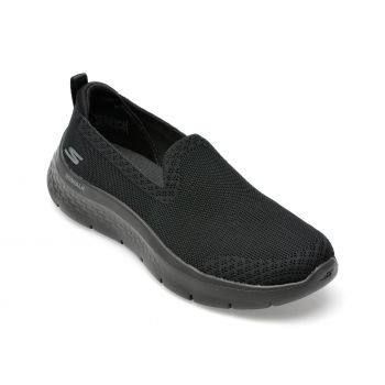 Pantofi SKECHERS negri, GO WALK FLEX, din material textil