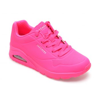 Pantofi sport SKECHERS fucsia, UNO, din piele ecologica