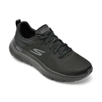 Pantofi sport SKECHERS negri, GO WALK FLEX, din material textil