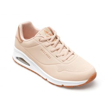 Pantofi sport SKECHERS nude, UNO, din piele ecologica