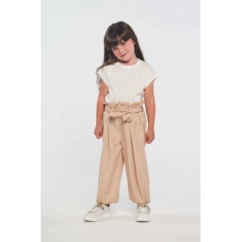 Birba&Trybeyond pantaloni copii culoarea bej, neted de firma originali