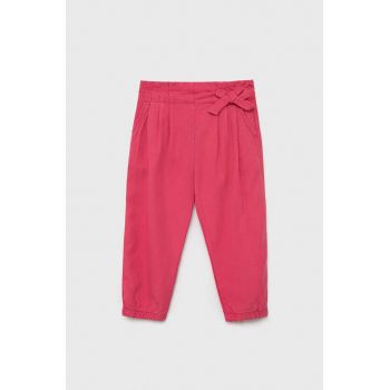 Birba&Trybeyond pantaloni copii culoarea roz, neted