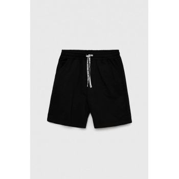Birba&Trybeyond pantaloni scurți din bumbac pentru copii culoarea negru, talie reglabila