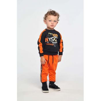 Birba&Trybeyond trening din bumbac pentru bebelusi culoarea negru Birba&Trybeyond trening din bumbac pentru bebelusi culoarea negru