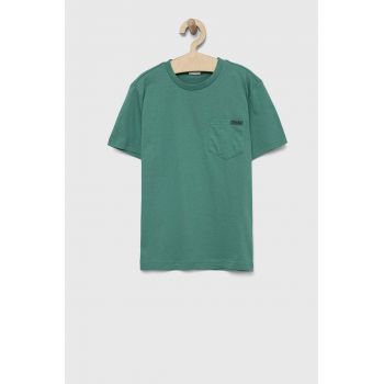 Birba&Trybeyond tricou de bumbac pentru copii culoarea verde, neted