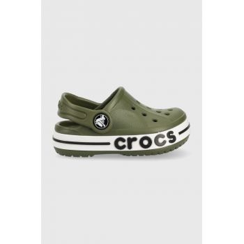 Crocs slapi copii culoarea verde