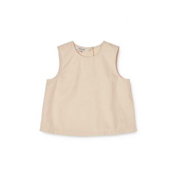 Liewood bluza din bumbac pentru bebelusi culoarea bej, neted de firma originala