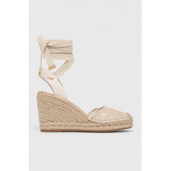 Aldo espadrile Efemina culoarea bej, toc pana