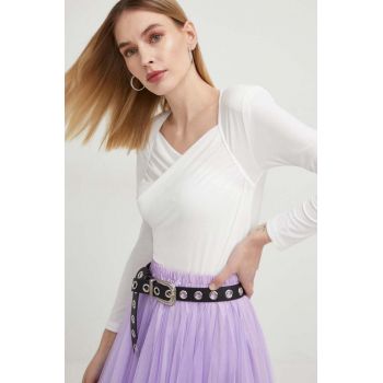 Answear Lab body culoarea alb, neted