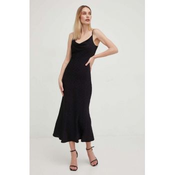 Answear Lab rochie culoarea negru, midi, drept