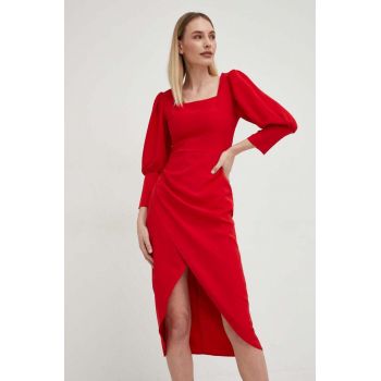 Answear Lab rochie culoarea rosu, mini, mulata