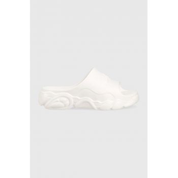 Buffalo papuci Cld Slide femei, culoarea alb, cu platforma, 1622261