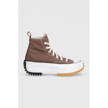 Converse tenisi Run Star Hike HI femei, culoarea maro, A03061C