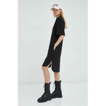 G-Star Raw rochie din bumbac culoarea negru, mini, oversize