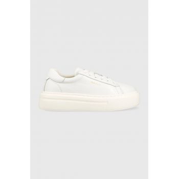 Gant sneakers din piele Alincy culoarea alb