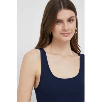 GAP top femei, culoarea albastru marin