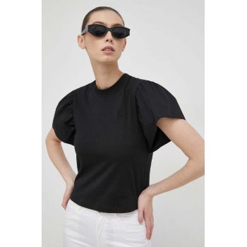 Karl Lagerfeld tricou din bumbac culoarea negru