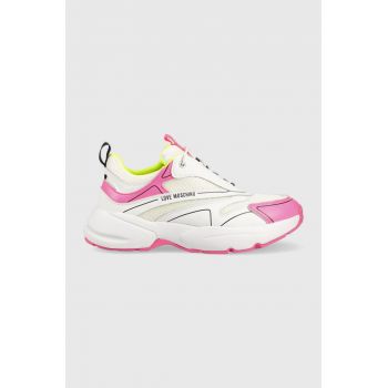 Love Moschino sneakers Sneakerd Sporty 50 culoarea alb, JA15025G1G de firma originali