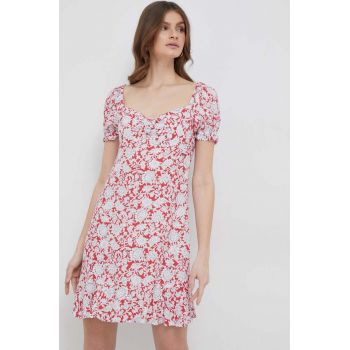 Pepe Jeans rochie Pavana culoarea rosu, mini, drept de firma originala