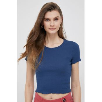 Pepe Jeans tricou Cara femei, culoarea albastru marin ieftin