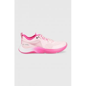 Under Armour pantofi de antrenament Hovr Omnia Q1 culoarea roz de firma originali