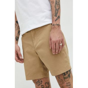 Abercrombie & Fitch pantaloni scurti barbati, culoarea maro