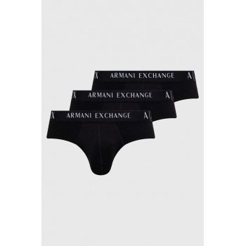 Armani Exchange slip 3-pack barbati, culoarea negru de firma originali