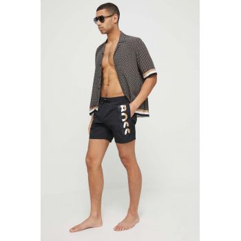 BOSS pantaloni scurti de baie culoarea negru