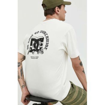 DC tricou din bumbac culoarea alb, cu imprimeu