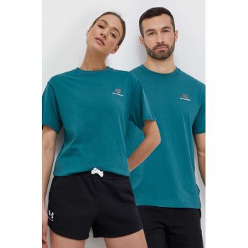 New Balance tricou din bumbac culoarea verde, cu imprimeu