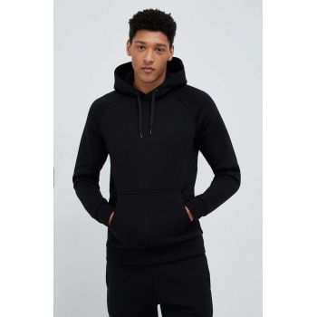 Peak Performance bluza barbati, culoarea negru, cu glugă, neted