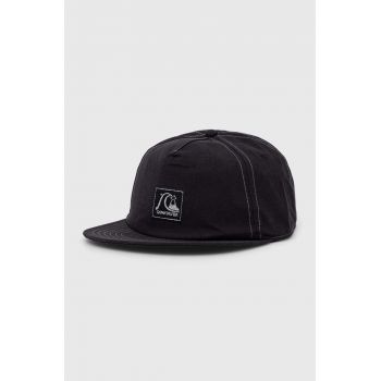 Quiksilver șapcă de baseball din bumbac culoarea negru, cu imprimeu ieftina