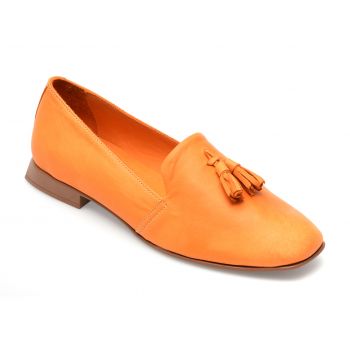 Pantofi GRYXX portocalii, 10784, din piele naturala