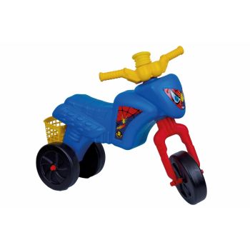 Tricicleta copii fara pedale Spider Blue, actionata cu picioarele de la 2 ani pana la 20 kg, inaltime pana la sezut 30 cm