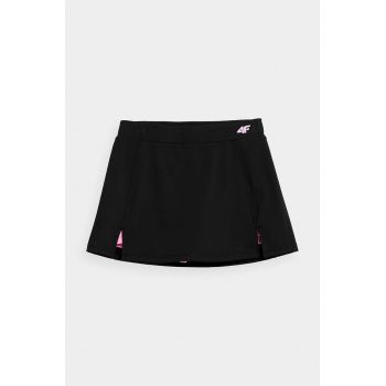 4F fusta fete F004 culoarea negru, mini, drept