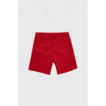 Birba&Trybeyond pantaloni scurti copii culoarea rosu de firma originali