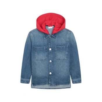 Jacheta de denim cu gluga