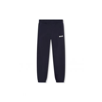 Pantaloni sport din amestec de bumbac cu talie elastica