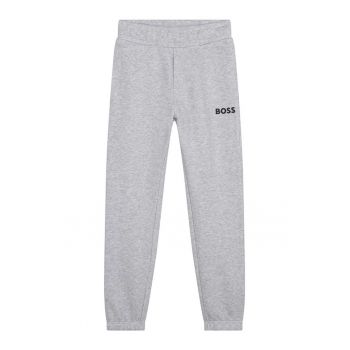 Pantaloni sport din amestec de bumbac cu talie elastica