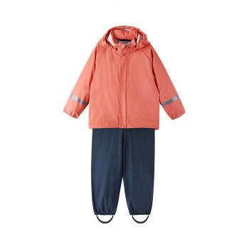 Reima geacă și pantaloni pentru copii culoarea portocaliu