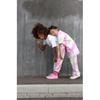 Reima pantaloni de trening pentru copii culoarea violet, modelator ieftini