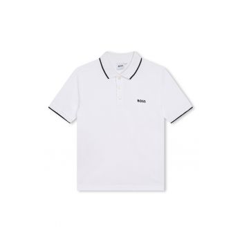 Tricou polo cu imprimeu logo discret