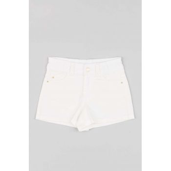 zippy pantaloni scurți din bumbac pentru copii culoarea alb, modelator
