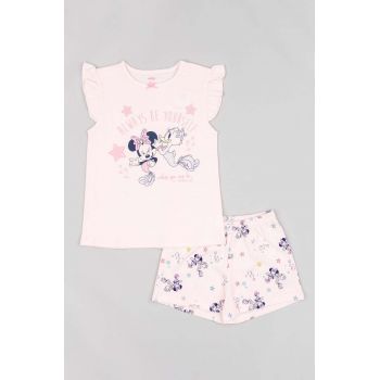 zippy pijamale de bumbac pentru copii culoarea roz, modelator