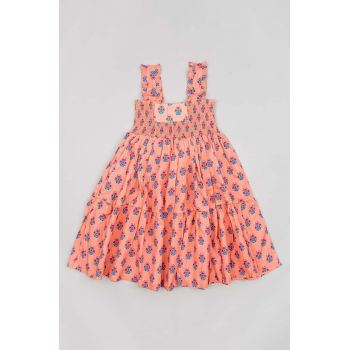zippy rochie din bumbac pentru copii culoarea roz, mini, evazati ieftina