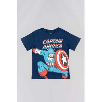 zippy tricou de bumbac pentru copii x Marvel culoarea albastru marin, cu imprimeu