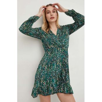 Answear Lab rochie culoarea verde, mini, evazati