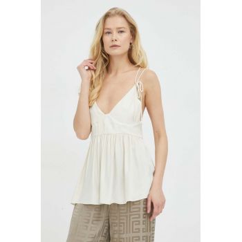 Lovechild bluza femei, culoarea bej, neted